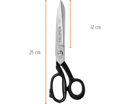 Foarfece cu mâner negru și lungime de 25 cm