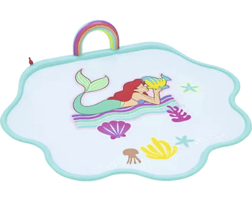 Covoraș de joacă cu apă, motiv sirenă și mâner curcubeu