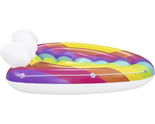 Insulă gonflabilă curcubeu cu spătar pentru piscină