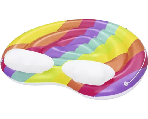 Insulă gonflabilă de baie tip curcubeu cu suporturi pentru cap