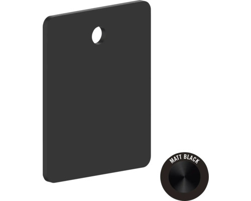 Placă dreptunghiulară neagră cu gaură