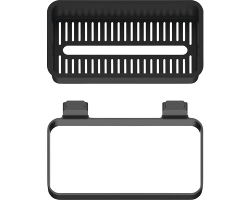 Coș de duș negru pentru montare pe perete