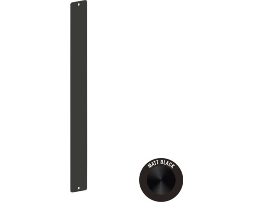 Mâner de ușă negru mat cu accesorii de montaj