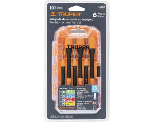 Set șurubelnițe de precizie Truper, 6 piese, pentru bijutieri și mecanică fină