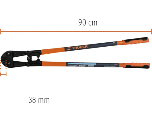 Clește de tăiat șuruburi cu o lungime de 90 cm și o capacitate de tăiere de 38 mm