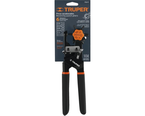 Clește rotativ pentru găurit Truper cu șase dimensiuni de găurire