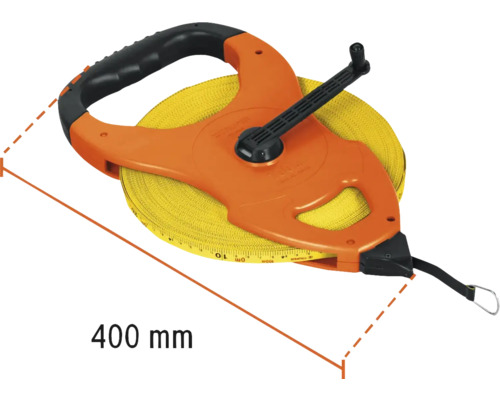 Ruletă cu bandă cu o lungime de 400 mm pentru măsurători precise.