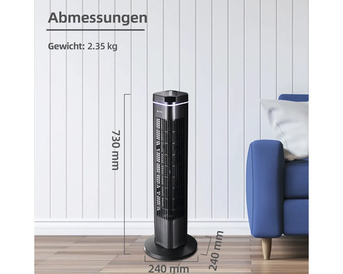 Ventilator tip turn cu dimensiuni