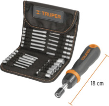 Set de șurubelnițe Tröper cu diverse biți și o lungime de 18 cm