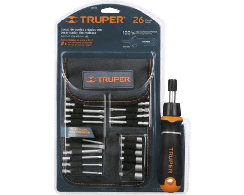 Set șurubelnițe cu clichet Truper, 26 de piese