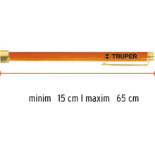Oglindă de inspecție Truper cu o lungime minimă de 15 cm și o lungime maximă de 65 cm