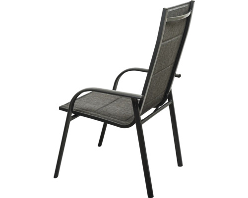Scaun de grădină cu brațe și tapițerie textilă