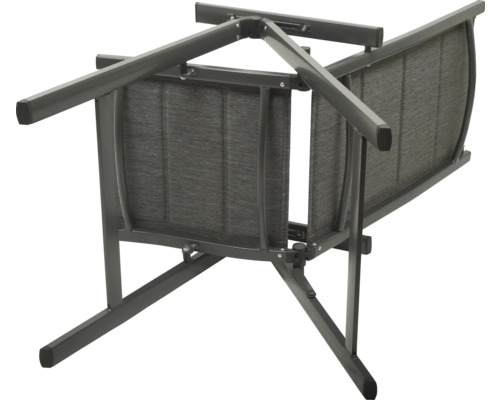 Scaun de grădină pliat cu tapițerie textilă