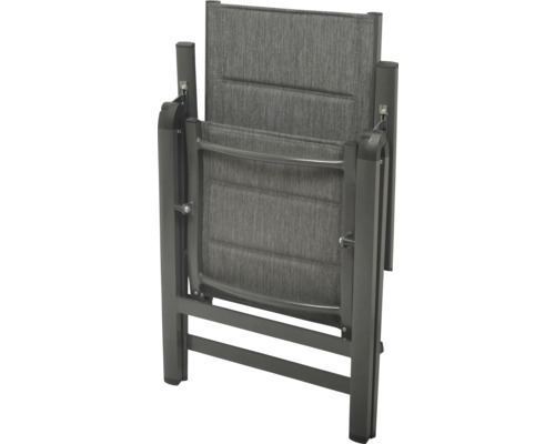 Scaun de grădină pliabil din aluminiu și material textil