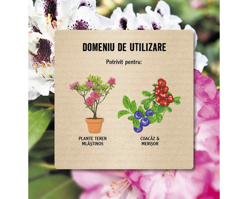 Domeniu de utilizare: Potrivit pentru plante de turbă, coacăze și merișoare.
