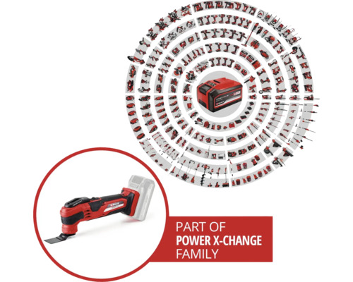 Familia Einhell Power X-Change cu unealtă multifuncțională oscilantă