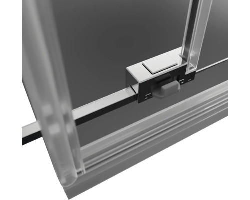 Detaliu cadru cabină de duș cu închidere ușă glisantă