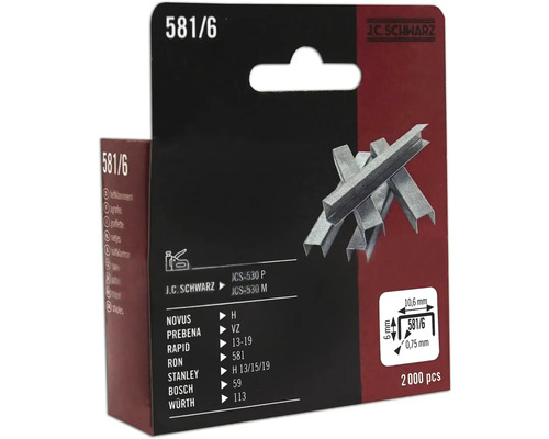 Capse J C Schwarz tip 581/6, 2000 bucăți
