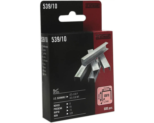 Capse zincate Jc Schwarz 530/10mm, 600 buc. Capse J C Schwarz tip 539/10, 600 bucăți