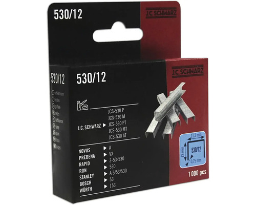 Capse zincate Jc Schwarz 530/12mm, 1000 buc. Capse J.C. Schwarz 530/12, 1000 bucăți