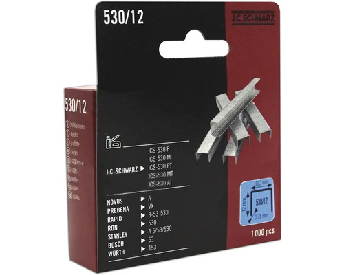 Capse J.C. Schwarz tip 530/12, pachet de 1000 bucăți