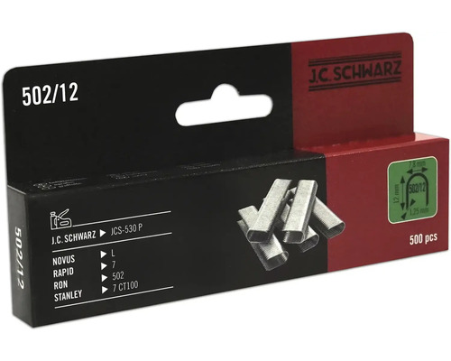 Capse zincate Jc Schwarz 502/12mm, 500 buc. Capse J.C. Schwarz tip 502/12, 500 bucăți