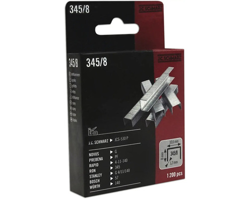 Capse zincate Jc Schwarz 345/8mm, 1200 buc. Capse J.C. Schwarz 345/8, 1200 bucăți