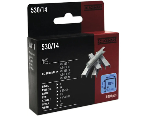 Capse zincate Jc Schwarz 530/14mm, 1000 buc. Capse J C Schwarz tip 530/14, 1000 bucăți