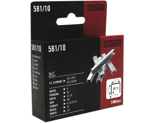 Capse zincate Jc Schwarz 530/10mm, 2000 buc. J C Schwarz Capse tip 581/10, 2000 bucăți