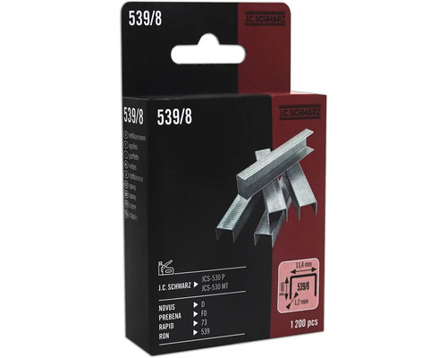 Capse zincate Jc Schwarz 530/8mm, 1200 buc. Capse J.C. Schwarz tip 539/8, 1200 bucăți