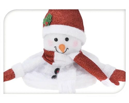 Decorațiune om de zăpadă cu pălărie și fular