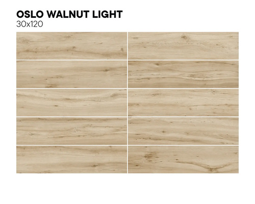 Mai multe plăci de perete deschise la culoare cu aspect de lemn, format 30x120