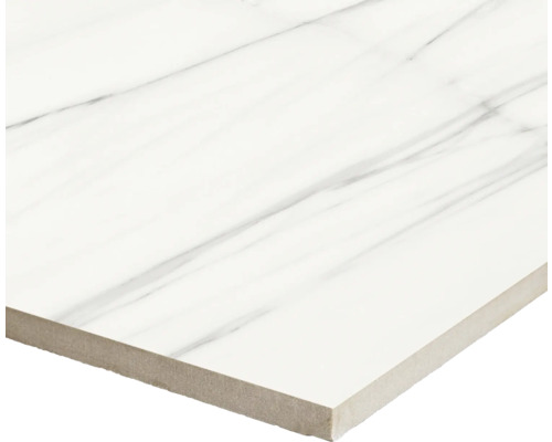 Placă de podea albă cu aspect de marmură