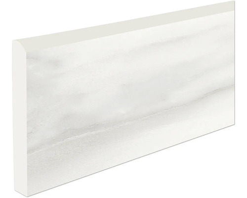 Plintă albă ceramică cu aspect de marmură