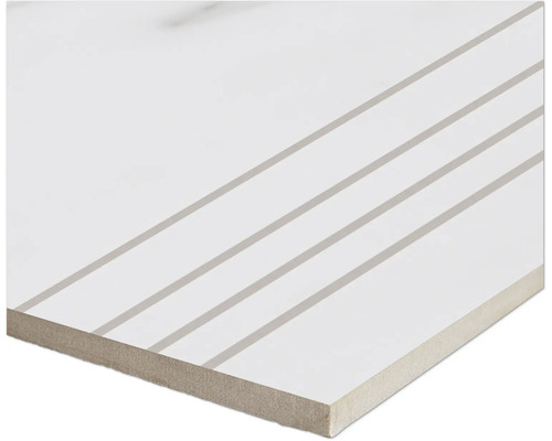 Faianță albă cu model cu dungi