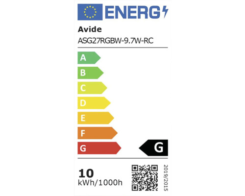 Etichetă energetică Avide ASG27RGBW-9.7W-RC