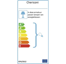 Eticheta clasei de eficiență energetică Chericoni pentru lămpi
