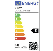 Etichetă energetică GELUX GL-LEDAR0218, clasă de eficiență energetică E