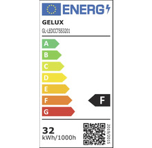 Etichetă energetică a lămpii Gelux GL-LEDCCTSS3201 cu clasa de eficiență energetică F