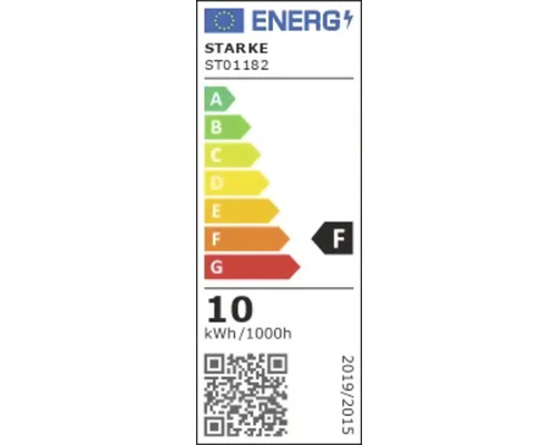 Etichetă energetică Starke cu clasa de eficiență energetică F