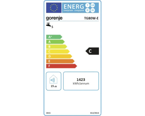 Etichetă energetică Gorenje TG80W-E