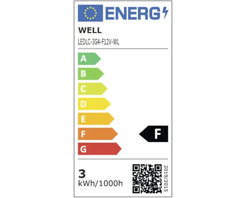 Bec LED Well G4 3W 320 lumeni 12V, formă capsulă, lumină | HORNBACH