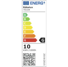 Etichetă energetică Rábalux G, consum de energie 10 kilowați-oră la 1000 de ore