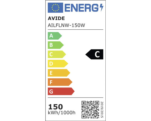 Eticheta energetică a lămpii cu clasa de eficiență energetică C