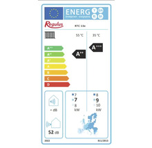 Etichetă energetică radiator Regulus cu clasa de eficiență energetică A++