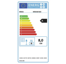 Etichetă energetică cu clasa de eficiență energetică A și o valoare de 8,0 kilowați