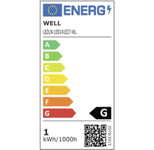 Etichetă energetică a mărcii WELL cu clasa de eficiență energetică G