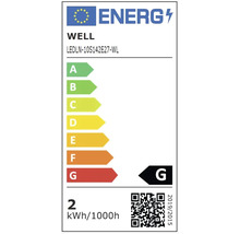 Etichetă energetică a mărcii WELL, clasa de eficiență energetică G