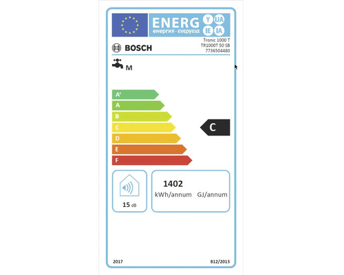 Etichetă energetică Bosch Tronic 1000 T