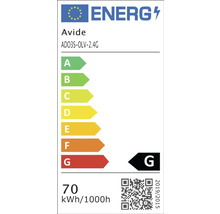 Eticheta energetică Avide AD03S-OLV-2.4G cu clasa de eficiență energetică G